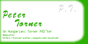 peter torner business card